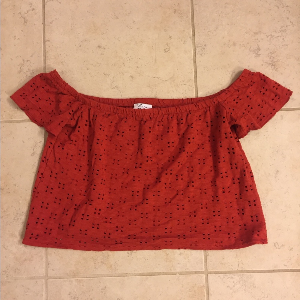 Zara cap sleeve crop top